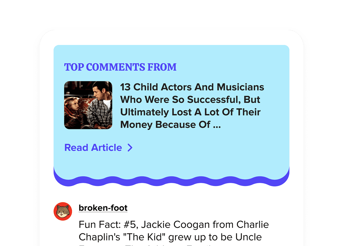 Top comments section