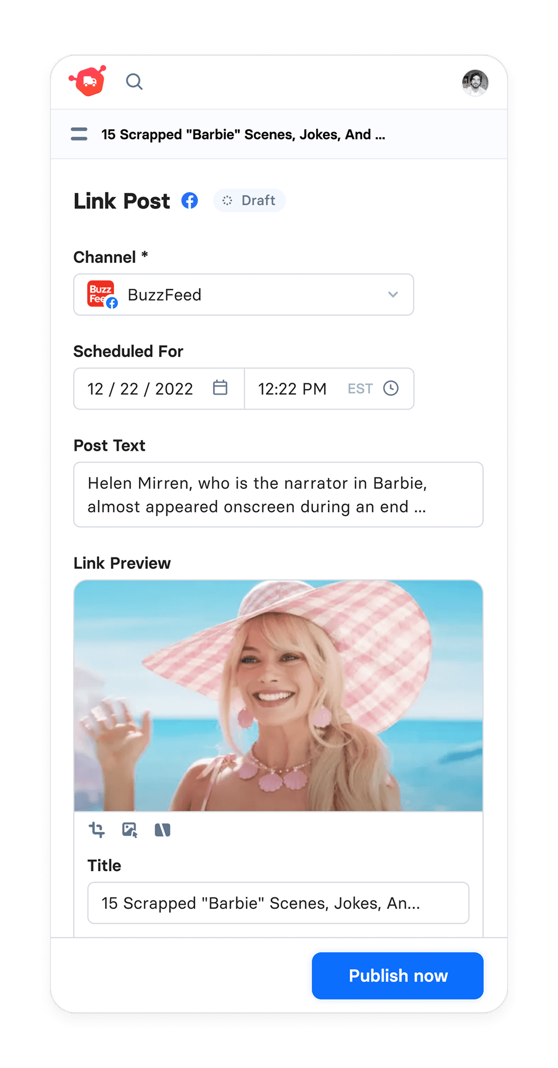Mobile social feed view